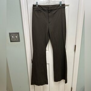 Banana Republic women size 6 brown stretch flare dress pants x33.5” long